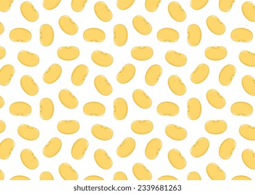 Soybean pattern vector. Soy bean on white background. wallpaper.