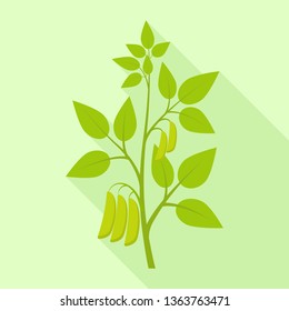 Soybean Plant Icon. Flat Illustration Of Soybean Plant Vector Icon For Web Design