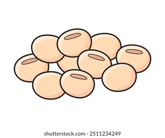 Vetor isolado de pilha de sementes de soja