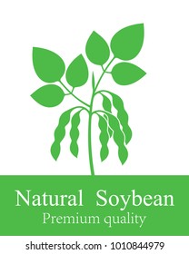 Soybean silhouette. Isolated soybean on white background. EPS 10. Vector illustration