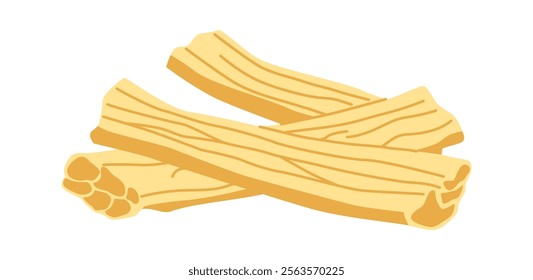 Soybean skin slices vector illustration