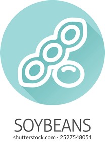 A soybean soy bean food allergen icon concept. Possibly an icon for the allergen or allergy.