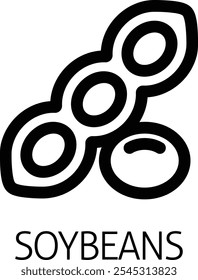 A soybean soy bean food allergen icon concept. Possibly an icon for the allergen or allergy.