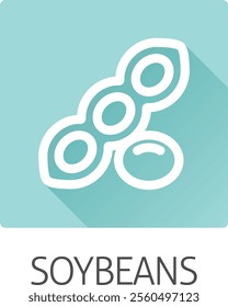 A soybean soy bean food allergen icon concept. Possibly an icon for the allergen or allergy.