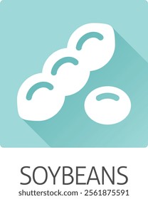 A soybean soy bean food allergen icon concept. Possibly an icon for the allergen or allergy.