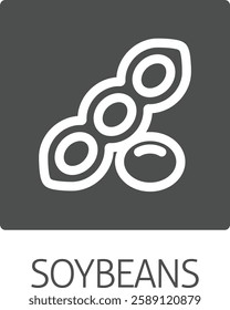 A soybean soy bean food allergen icon concept. Possibly an icon for the allergen or allergy.