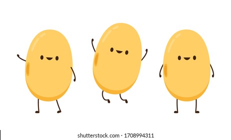 Soybean vector. Soybean character design.