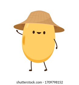 Soybean vector. Soybean character design.