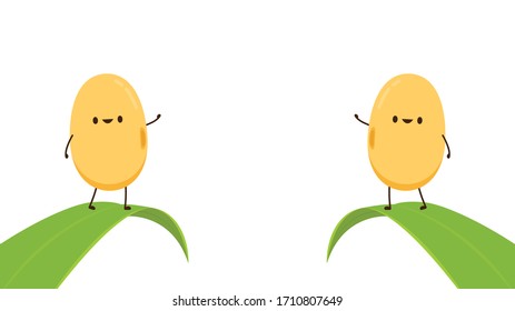 Vector de soja. Diseño de caracteres de soja.