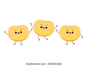 Soybean vector. Soybean character design.