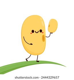 Soybean vector. Soybean character design.