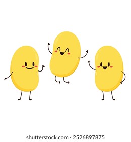 Soybean vector. Soybean character design.