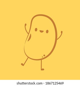 Soybean vector. Soybean character design. Soybean symbol.