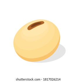 Soybean vector. Soybean on white background. free space for text.