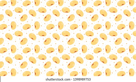 Soybean vector. soybean pattern vector. soybean on white background. wallpaper.