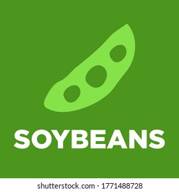 Soybeans allergen icon. Vector. Flat and modern style. Food.