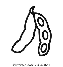 soybeans icon Black line art vector logo