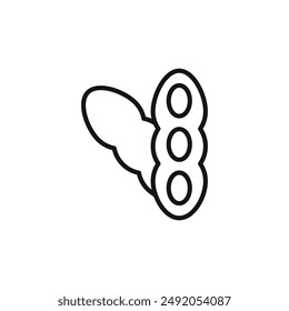soybeans icon outline collection in black and on white background