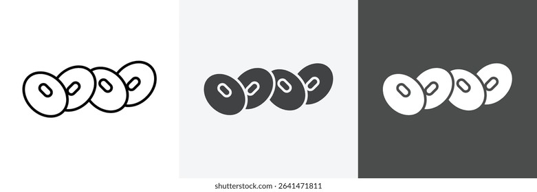 soybeans icon set vector art