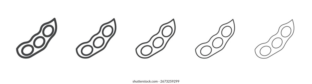 Icono de soja Ilustración simple Símbolo de colección