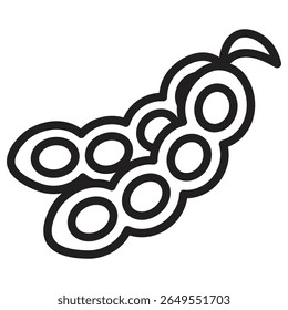 Signo aislado de la Ilustración vectorial del icono de la soja