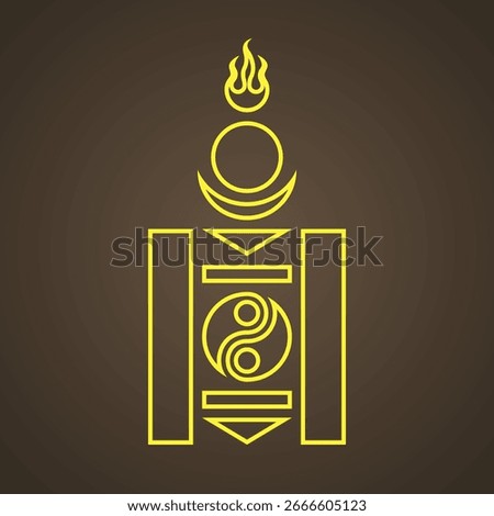 Soyombo symbol - symbol from the flag of Mongolia