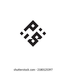 SP abstract geometric concept logo in high quality professional design that will be best for street style