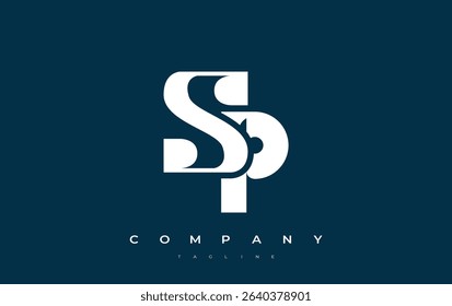 SP Abstract Geometric Logo Design. Modern and elegant logo design with simplistic typography elements, showcasing branding excellence.