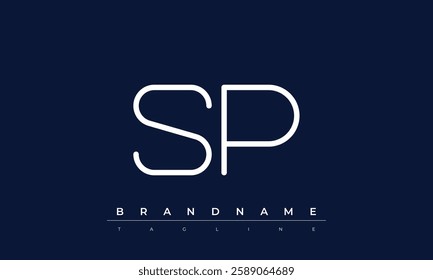 SP Abstract letter logo. This logo icon incorporate with abstract shape in the creative way