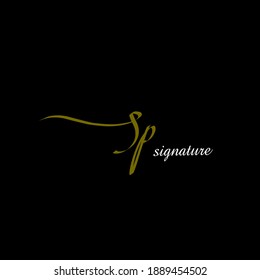 Sp handwritten logo for identity