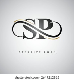 SP Infinity Monogram Logo – Elegant Modern Letter mark Design with Luxury Loop and Stylish Branding Symbol
