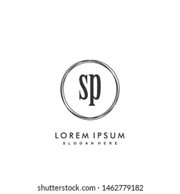 SP Initial beauty monogram logo vector
