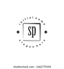 SP Initial beauty monogram logo vector