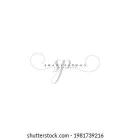 SP Initial handwriting logo vector illustration