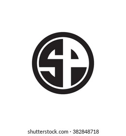 SP initial letters circle monogram logo