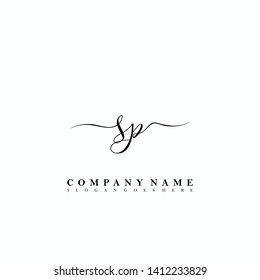 SP Initial luxury handwriting logo vector