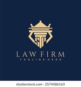 SP initial monogram logo for lawfirm vector design