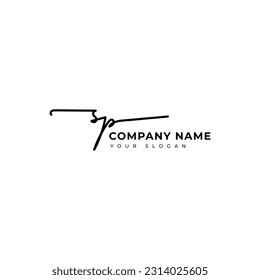 Sp Diseño vectorial de logotipo de firma inicial