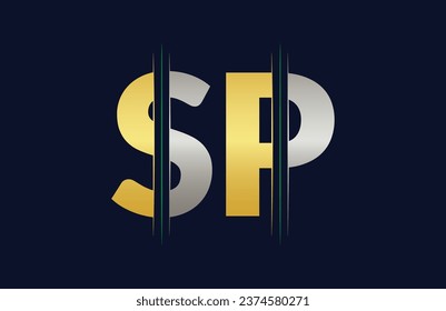 SP letter colorful logo in the circle. Vector Logo Illustration.