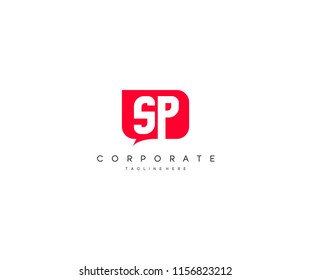 SP letter creative shape logotype