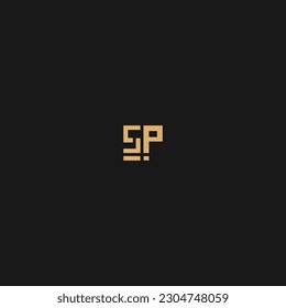 SP Letter Logo Design with Bold. SP Logo Vector Illustration.
