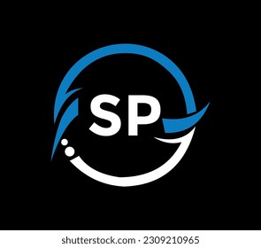 SP letter logo design with a circle shape. SP circle and cube shape logo design. SP monogram, business, real estate logo. SP Logo design with unique and simple design.