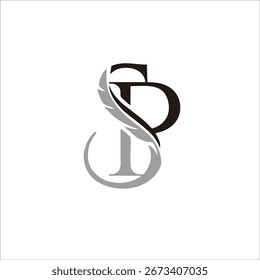 Design do logotipo da carta SP para sua identidade de marca e empresa