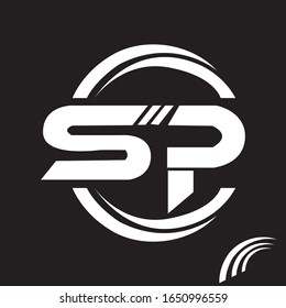 SP letter logo with vector  design 
