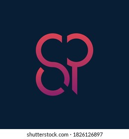 SP Letter Logo-Professional and Minimalist Letter SP-Editable in Vector Format.Design Simple Vector