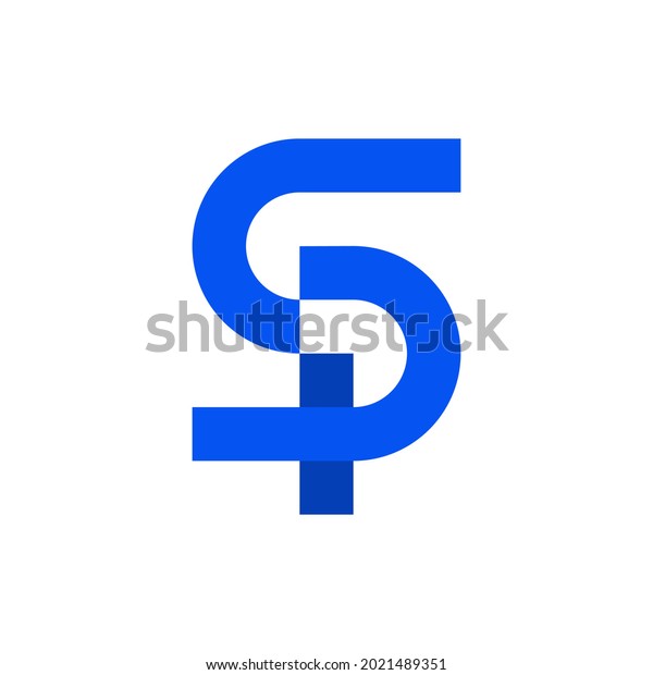 SP\
letter vector logo, monogram and initial shapes, clean and modern\
design concept, logo, logotype elements for\
template.
