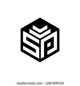 SP lettr logo design vector