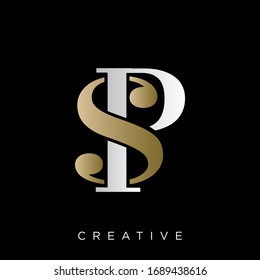 sp logo design vector icon symbol luxury