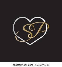 SP logo design vector luxury premium icon