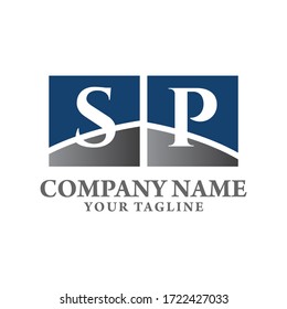SP Logo Letter Design Template Element
